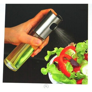 Bottle Olive Sprayer Kitchen Cooking Pump Mister Fine Vinegar Glass Oils Silver